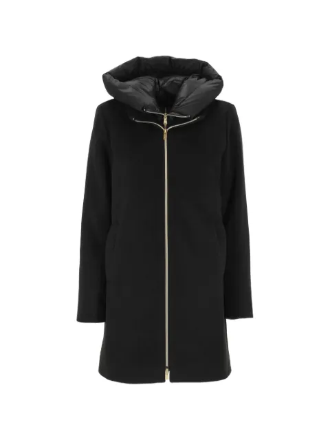 EMME quilted-hood zip-up jacket Black 2625496102200523F013