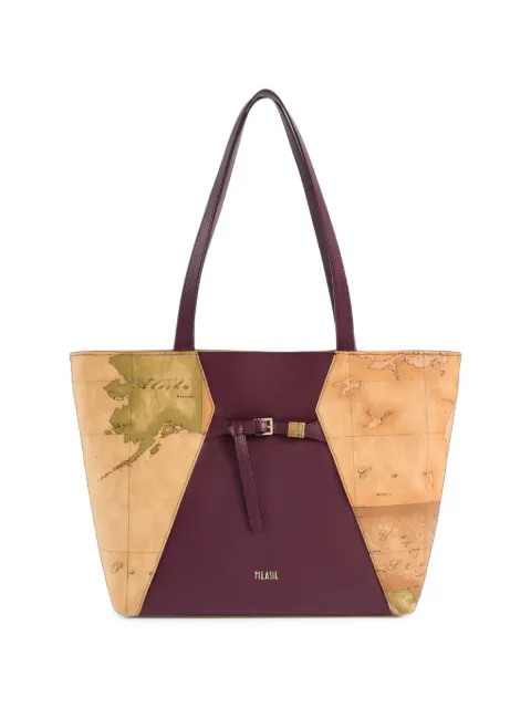 ALVIERO MARTINI 1° CLASSE Geo Saloon panelled tote bag Neutrals LG07G6540304