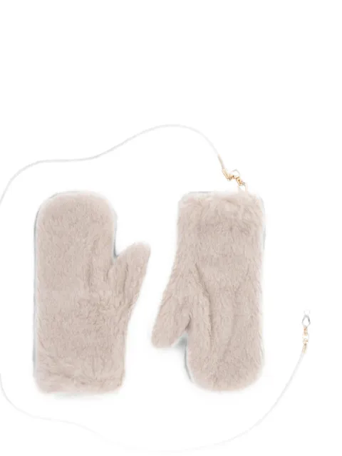 Max Mara brushed-knit gloves Neutrals 2624566062600