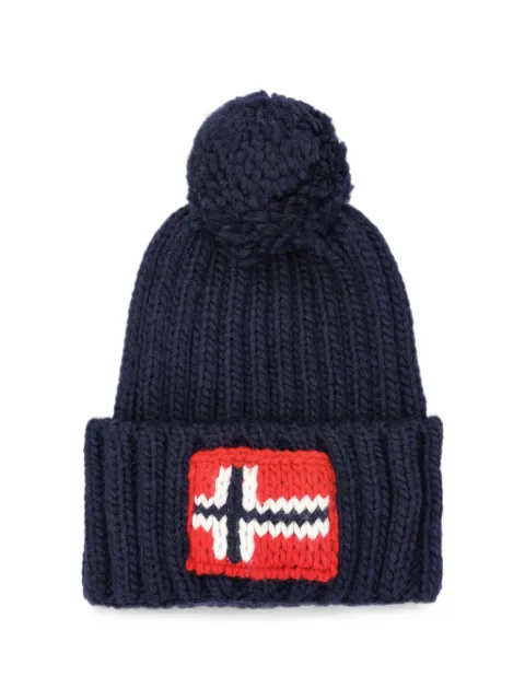 Napapijri chunky-knit beanie hat Blue NP0A4GKB1761