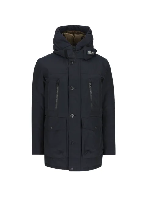 Woolrich Arctic Evolution hooded button-fastening parka coat Blue CFWOOU0866MBUT0001