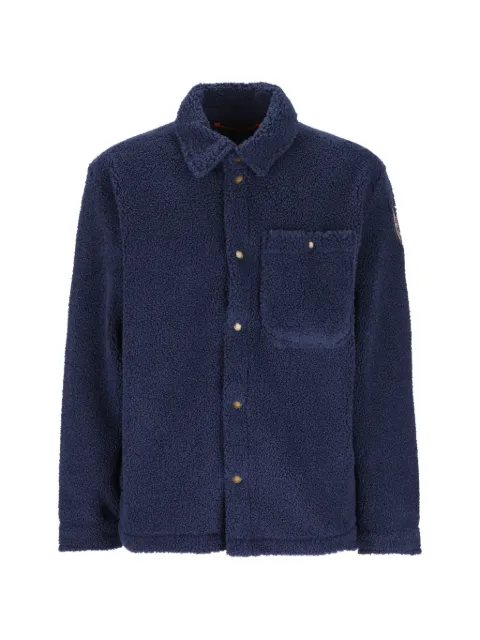 Napapijri logo-embroidered fleece shirt jacket Blue NP0A8AD3B2Q1