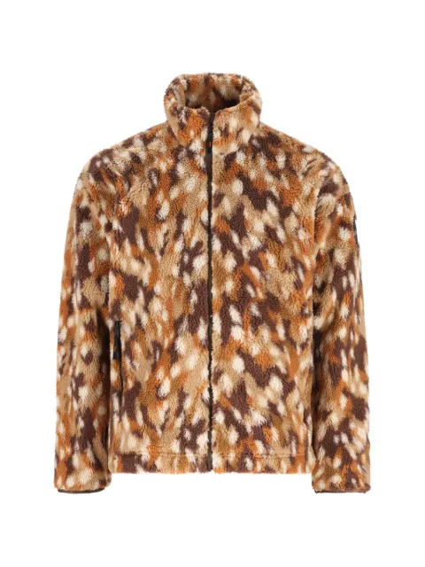 Napapijri fleece-texture zip-up jacket Brown NP0A8AO4FDW1