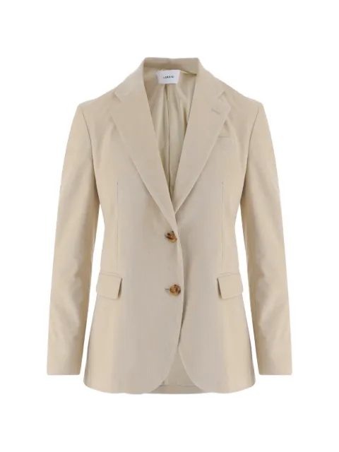 Lardini corduroy-effect single-breasted blazer Neutrals ECA485532302