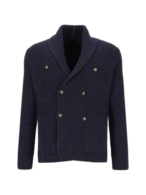 Al Duca D’Aosta 1902 double-breasted shawl-collar cardigan Blue LG1527