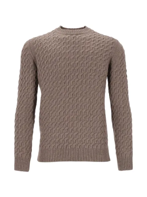 Al Duca D’Aosta 1902 cable-knit crew-neck sweater Brown LG1509
