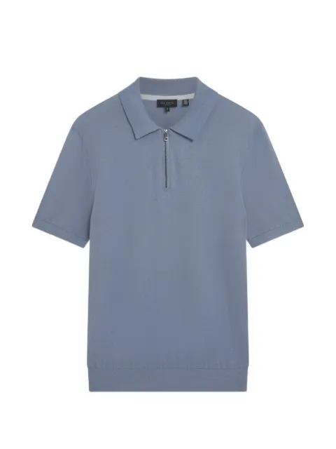 Ted Baker Givrans zip-up polo shirt Blue 282641