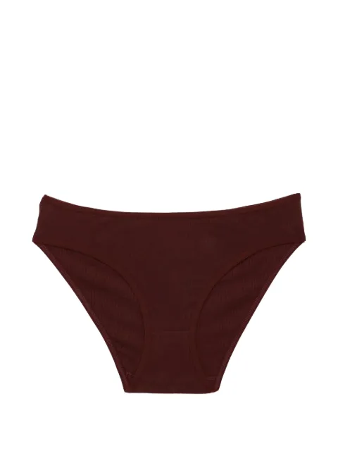 Baserange ribbed organic-cotton briefs Red UNBECRAW26