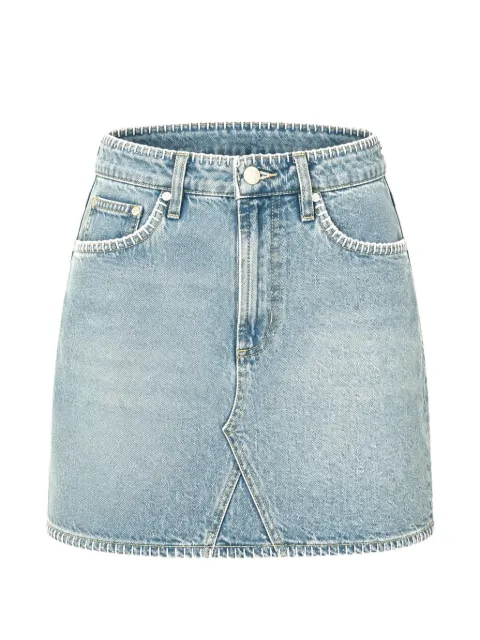 Rails Laurel whipstitch-trim A-line skirt Blue 257A7673LAUREL