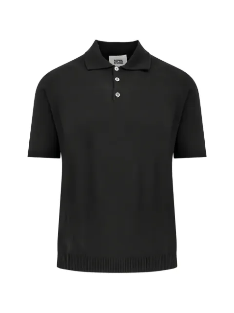 ALPHA STUDIO short-sleeve polo shirt Black AU1023B