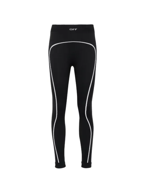 Off-White logo-print contrast-piping leggings Black OWVV015S24KNI0011001