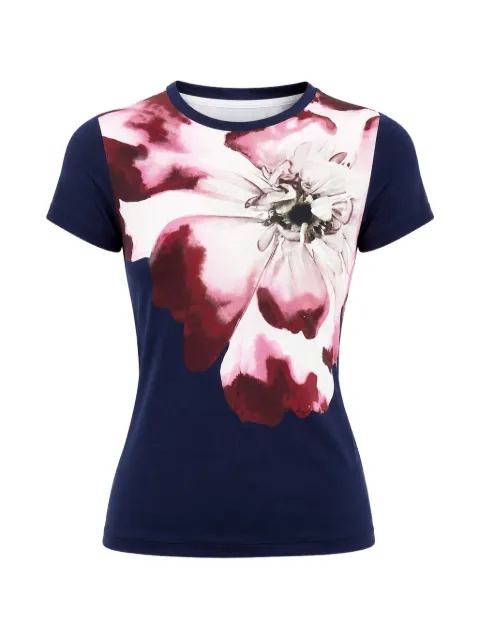 Ted Baker Louannn floral-print T-shirt Blue 277059NAVY