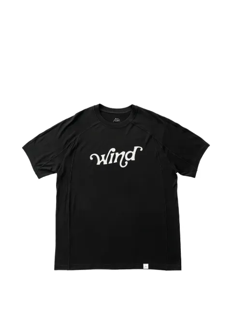 CayL Wind logo-print raglan-sleeve T-shirt Black WINWOOLSS