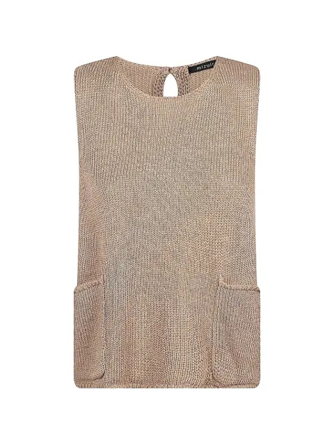 mizuiro ind tape-yarn knit vest Neutrals 122006120