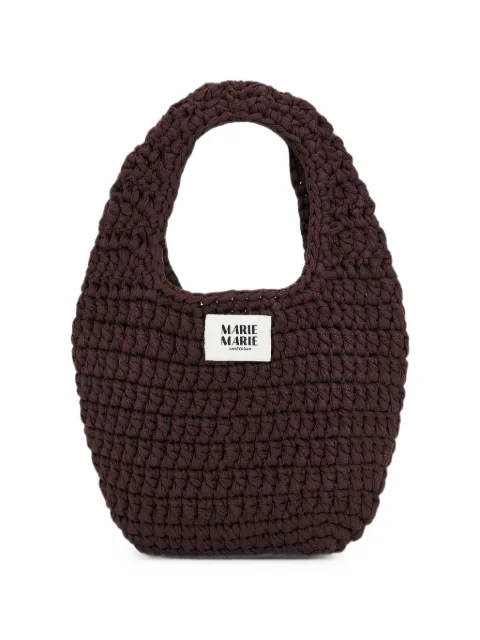 MARIE MARIE AMSTERDAM Chunky Egg crocheted tote bag Brown EGGBAG