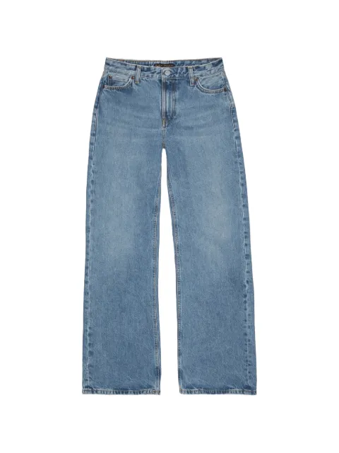Nudie Jeans Wide Heidi logo-patch wide-leg jeans Blue 114811