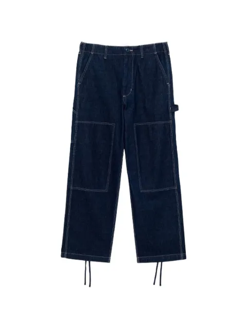 Roy Rogers contrast-stitch carpenter jeans Blue RRW042CQ420021