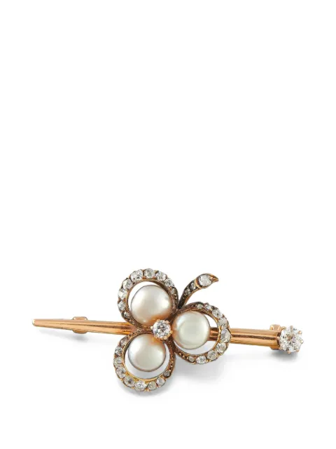 LB Exclusive pearl and diamond brooch Gold MF07073026