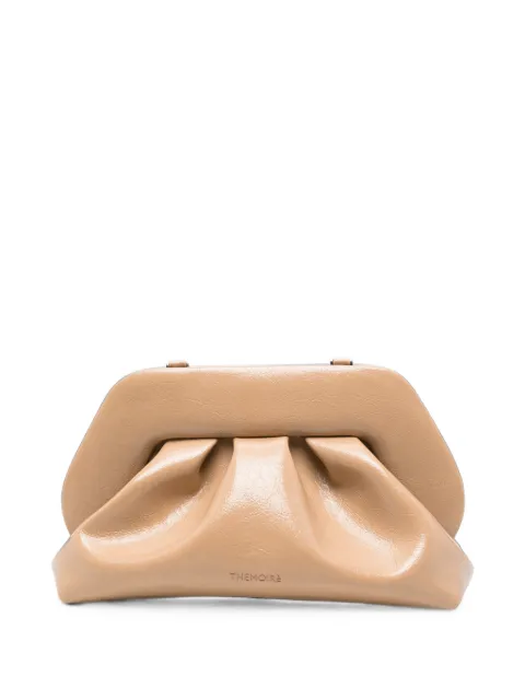 Themoirè crinkled-finish ruched clutch bag Neutrals 262WTMBM0CVFL