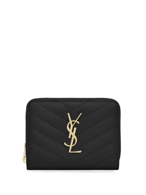 Saint Laurent Cassandre quilted leather wallet Black 668288BOW01