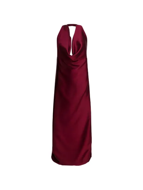 Semper cowl-neck halterneck maxi dress Red 161514331