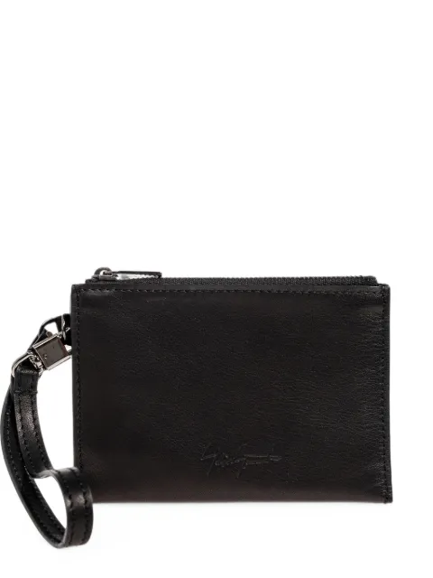 Discord Yohji Yamamoto logo-debossed leather wallet Black DAA867840