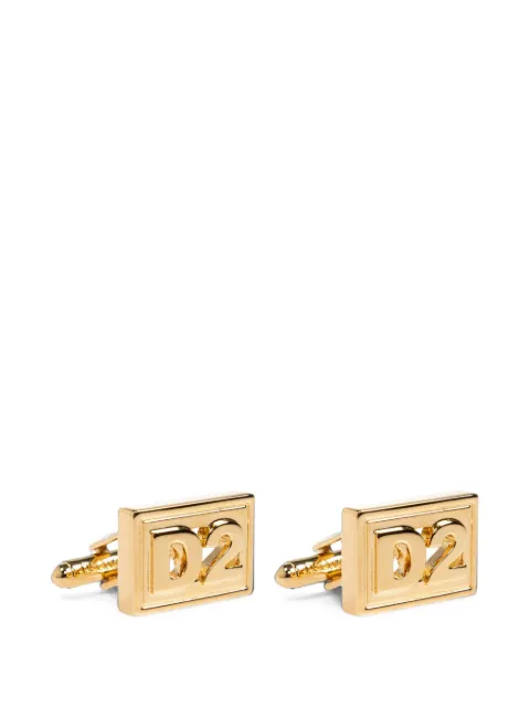 DSQUARED2 logo-plaque cufflinks Gold CFW000137200001