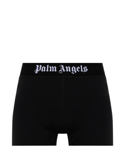 Palm Angels logo-waistband shorts Black PAWVH001FB001