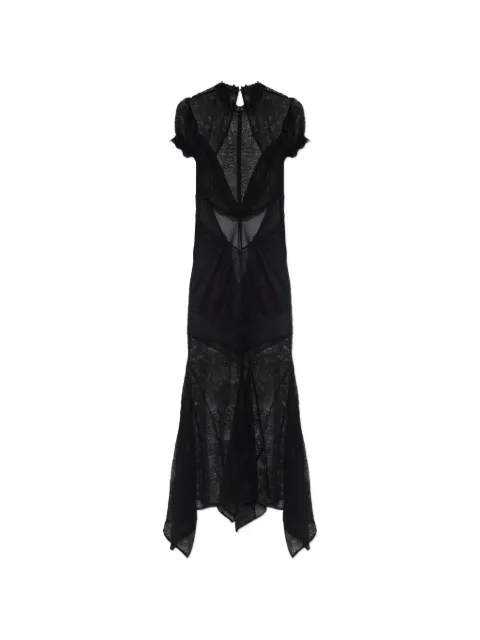 The Attico lace-panelled open-back midi dress Black 261WCW00313PPV001AA