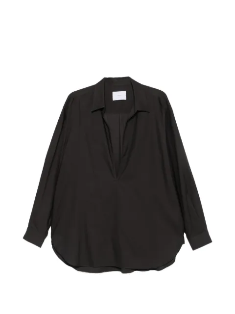 ssstein plunging V-neck oversized shirt Black ST1663