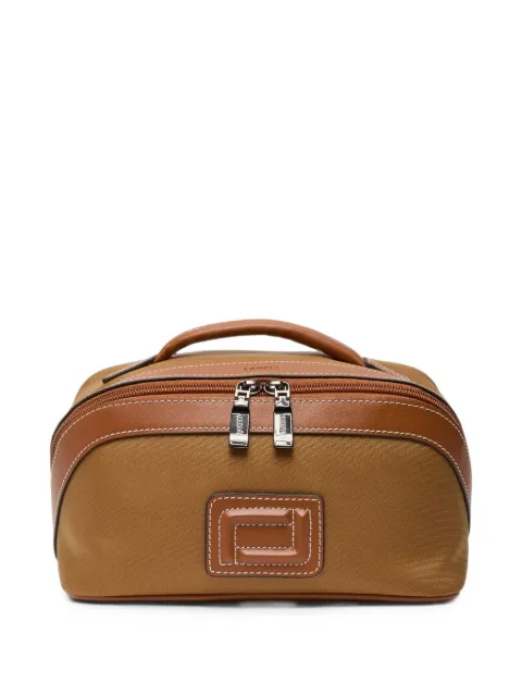 Lancel Mistral leather-trim canvas wash bag Brown A1407050TU