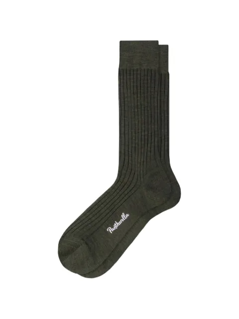 Pantherella ribbed-knit socks Green 5796