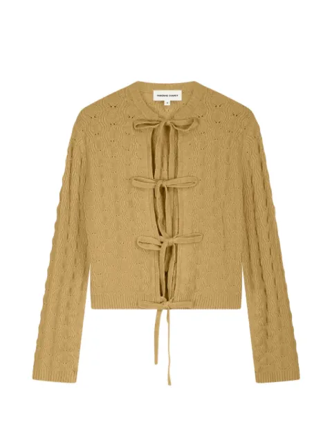 Fabienne Chapot Chelsea bow-fastening cardigan Neutrals CHELSEA