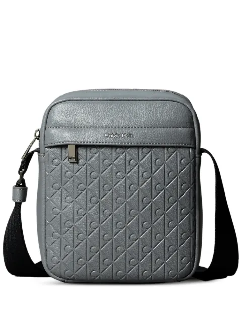 Calvin Klein logo-embossed messenger bag Grey LV04D3204GPA7