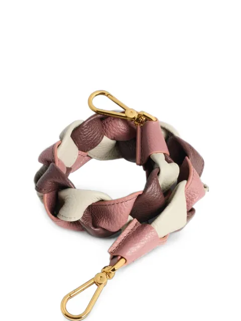 Coccinelle Boheme braided leather bag strap Pink E3N65684101