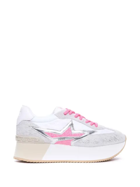LIU JO Dreamy 03 glitter-star platform sneakers White BA4083PX480S3209