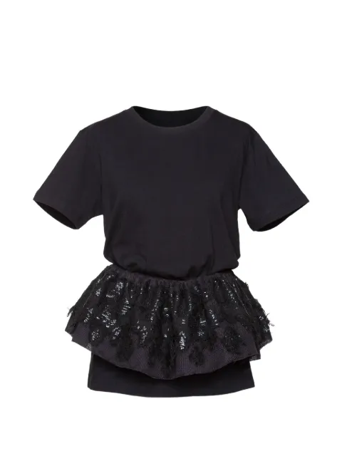 Muller Of Yoshiokubo Glare sequin-embellished T-shirt Black MLS25111