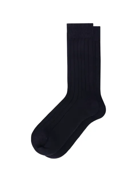 Pantherella Tabitha ribbed-knit socks Black W750