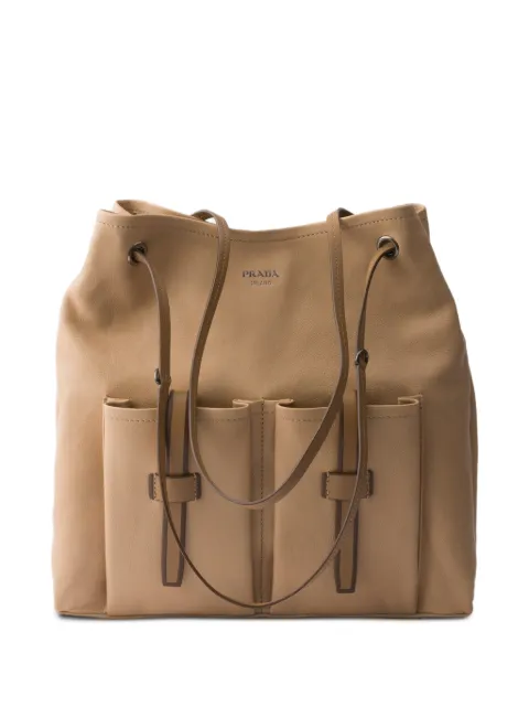Prada Route large leather bag Neutrals 1BC293VOOO2G6F