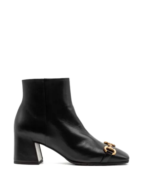 mara bini horsebit-detail leather ankle boots Black T243