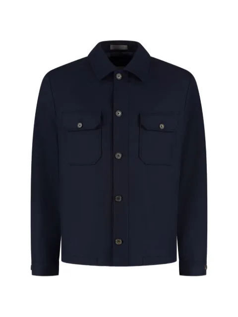 Corneliani button-up shirt jacket Blue 28LI482A188051