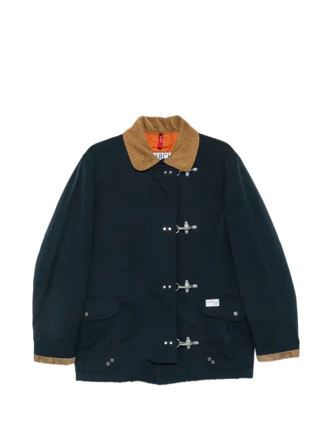 Fay lobster-clasp corduroy-collar jacket Blue MAM1353148LE01