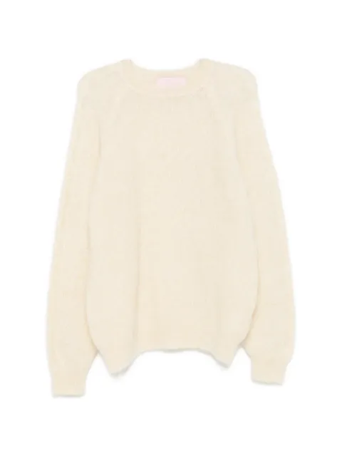 Kristina Ti cable-knit raglan-sleeve sweater Neutrals KMA0372CM0188