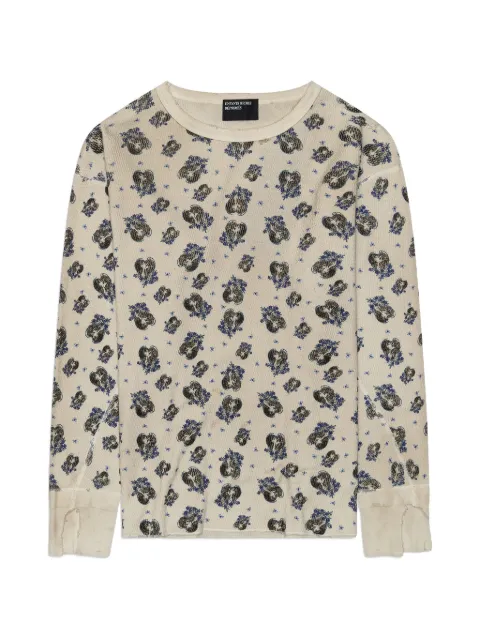 Enfants Riches Déprimés graphic-print waffle-knit T-shirt Neutrals 010959