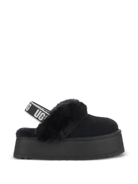 UGG Funkette shearling-trim platform sandals Black 1113474