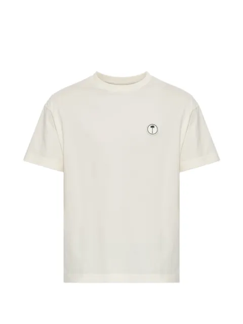 Palm Angels logo-appliqué T-shirt Neutrals PAMAA001JR002