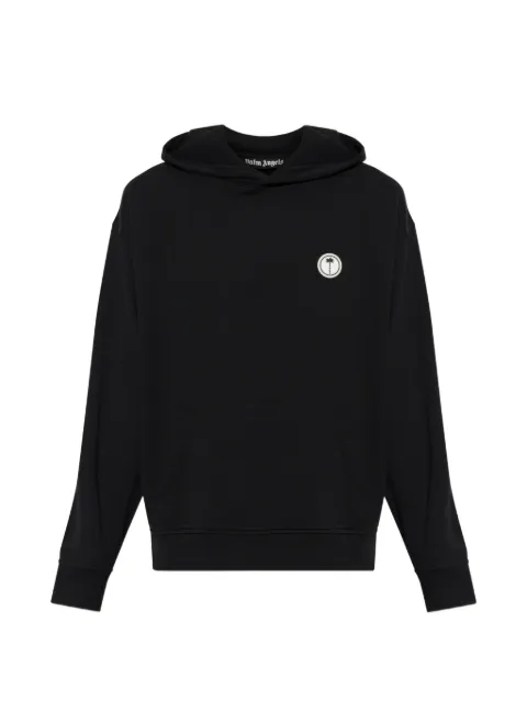 Palm Angels logo-patch hoodie Black PAMBB003FL003