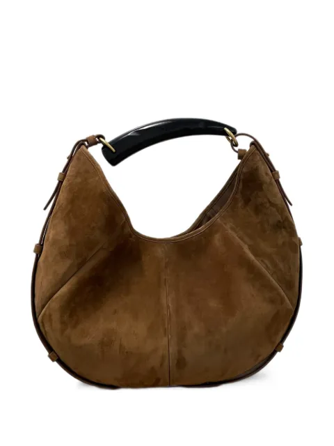 Saint Laurent medium Mombasa suede shoulder bag Brown 841697AAGXQ