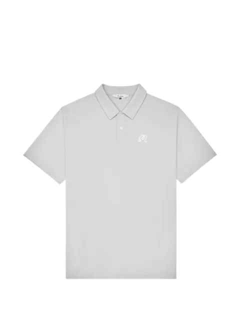 Malbon Golf logo-embroidered Fairway polo shirt Grey M9402MICROCHI