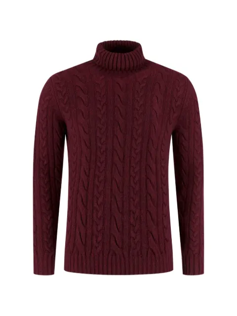 Fedeli cable-knit roll-neck sweater Red MU00657678